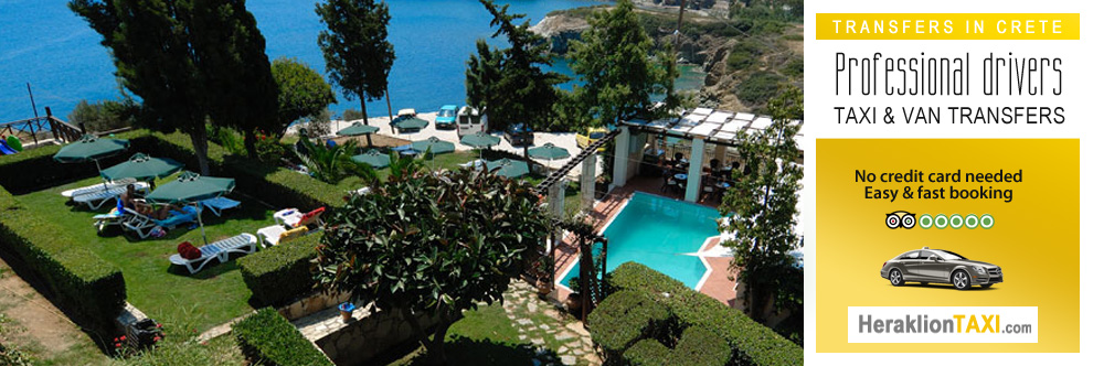 Heraklion Crete Airport Taxi to Eva Mare Hotel in Agia Pelagia