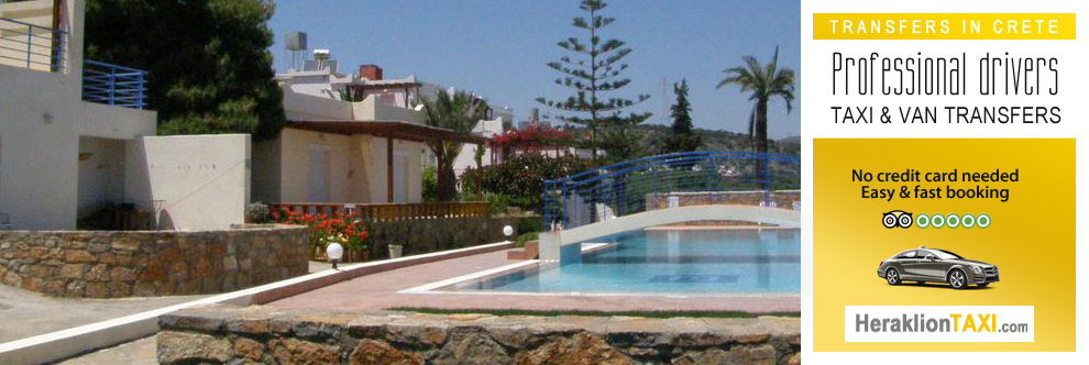 Heraklion Crete Airport Taxi to Poppy Villas in Agios Nikolaos