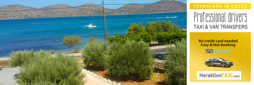 Heraklion Crete Airport Taxi to Elounda Sea View Suites in Elounda