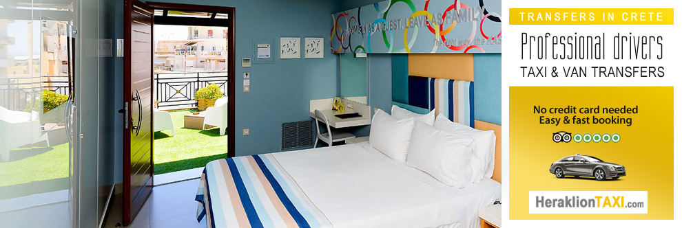 Heraklion Crete Airport Taxi to Kastro Hotel in Heraklion City