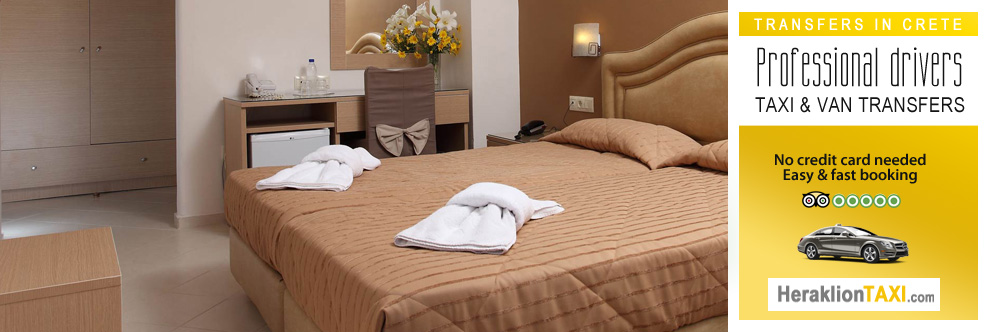 Heraklion Crete Airport Taxi to Kronos Hotel in Heraklion City