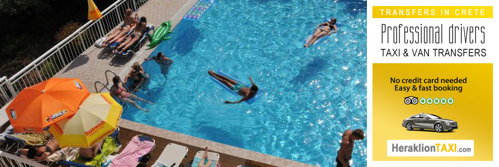 Heraklion Crete Airport Taxi to Acropolis apartments in Hersonissos