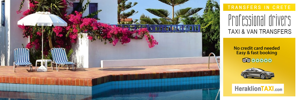 Heraklion Crete Airport Taxi to Sirius Apartments in Hersonissos
