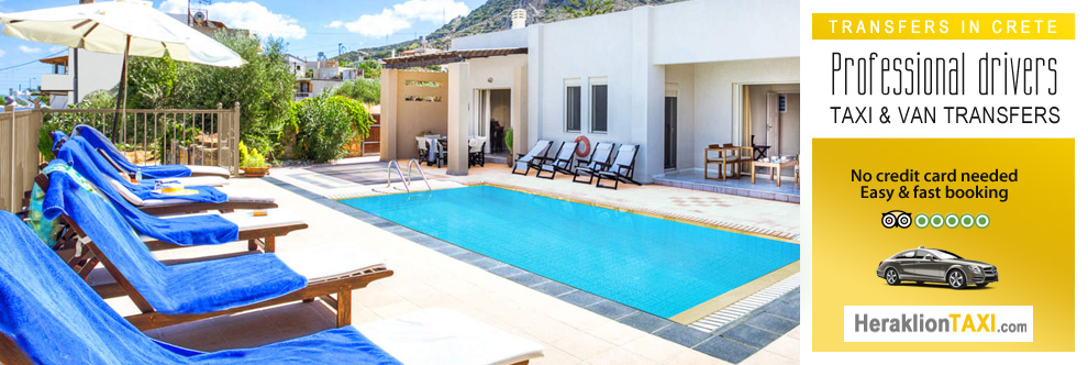 Heraklion Crete Airport Taxi to Villa Melia in Istron
