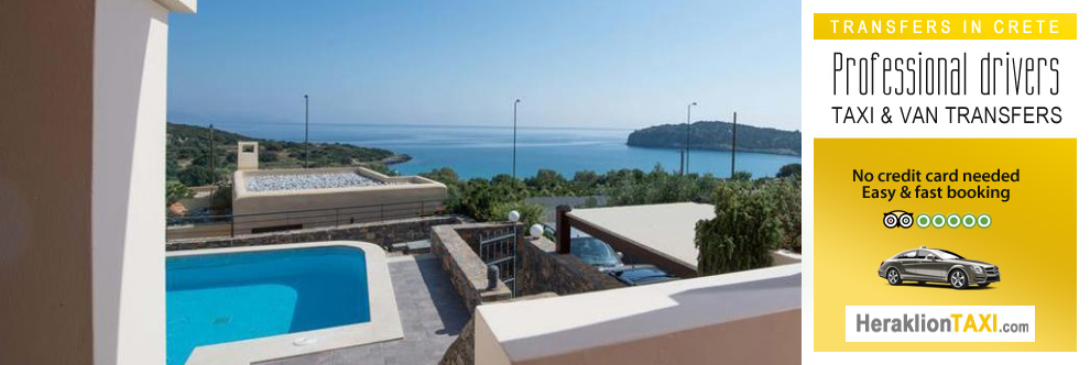 Heraklion Crete Airport Taxi to Sea Breeze Villa in Istron