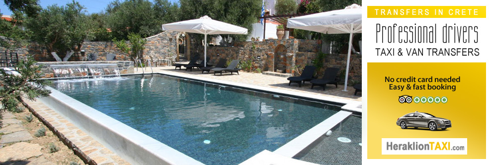 Heraklion Crete Airport Taxi to Villa Castello in Istron