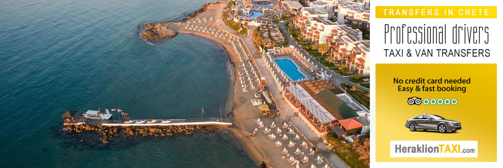 Heraklion Crete Airport Taxi to Alexander Beach Hotel and Village in Malia