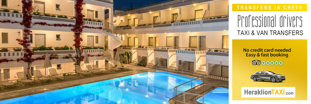 Heraklion Crete Airport Taxi to Ariadne Hotel in Rethymnon