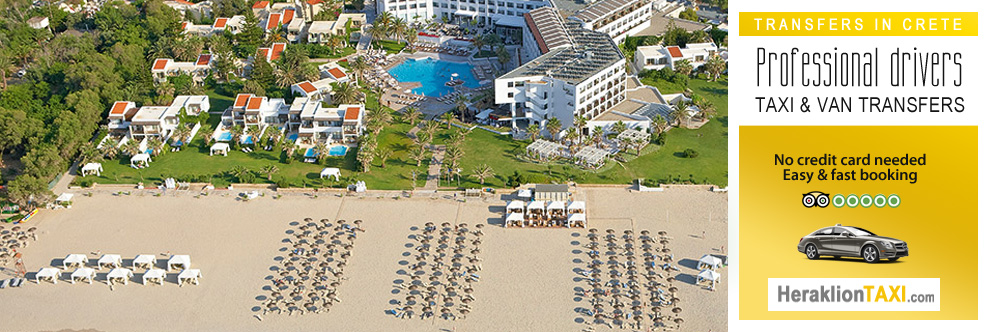 Heraklion Crete Airport Taxi to Creta Palace Grecotel in Rethymnon